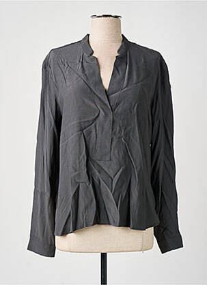 Blouse poignets boutonnés avec fente manches longues gris ESPRIT femme