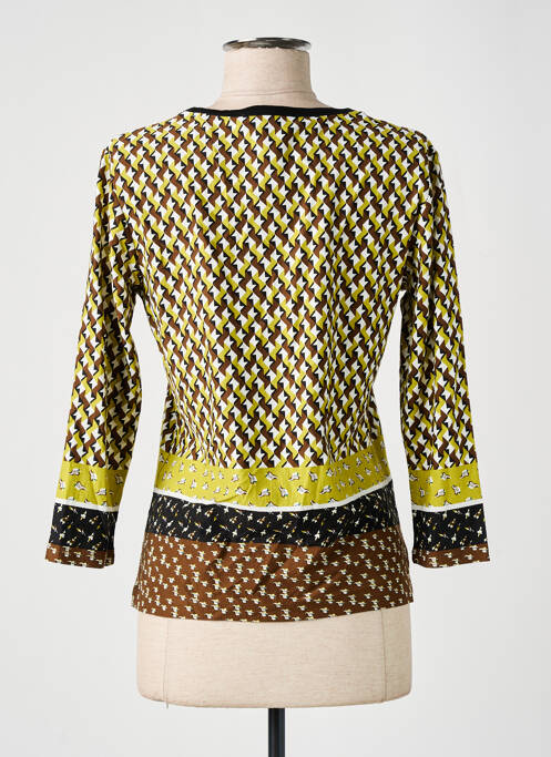 Top tissage jersey manches 3/4 vert CHRISTINE LAURE femme