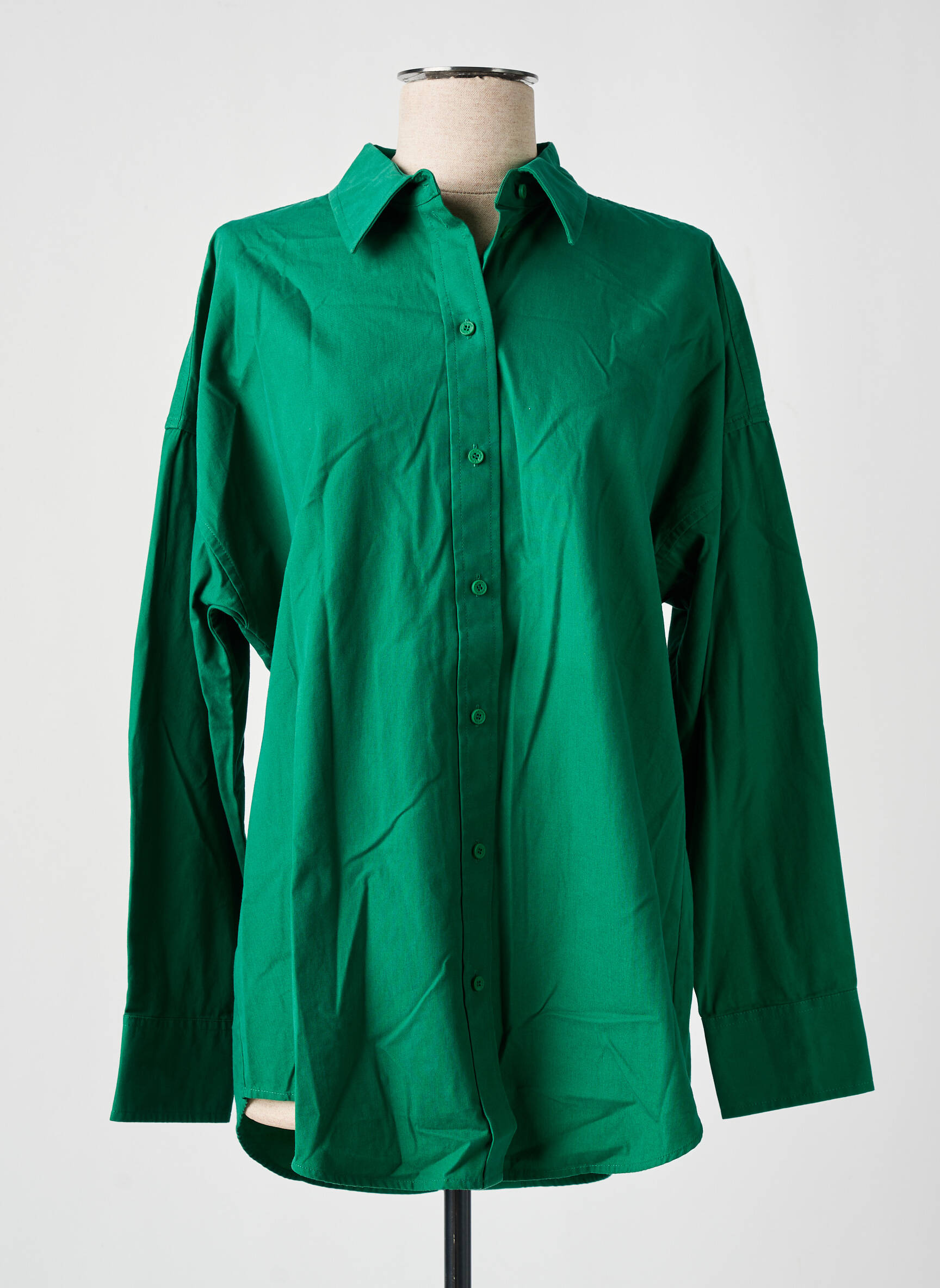 Chemisier Coupe Droite Vert Esprit Femme 2452537-vert00 Modz