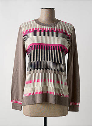 Pull resserrée sur le bas manches longues beige MINO MORA femme