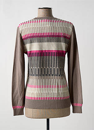 Pull resserrée sur le bas manches longues beige MINO MORA femme