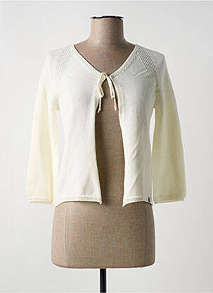 Gilet manches longues manches 3/4 beige PULL & MAILLE femme