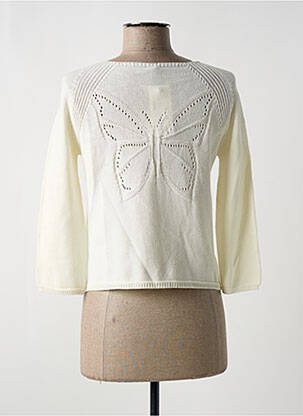 Gilet manches longues manches 3/4 beige PULL & MAILLE femme