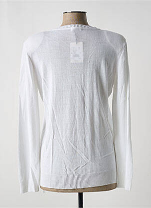 Gilet manches longues resserrée sur le bas blanc MINO MORA femme