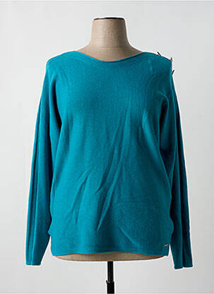Pull col bateau manches longues bleu DIANE LAURY femme