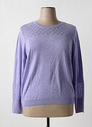 Pull tissage chiné manches longues violet DIANE LAURY femme