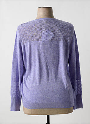 Pull tissage chiné manches longues violet DIANE LAURY femme