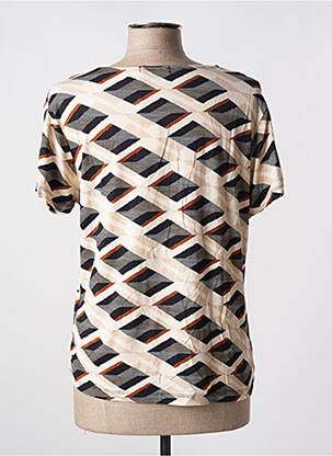 T-shirt col v manches courtes beige PAUL BRIAL femme