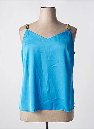 Top coupe fluide fines bretelles bleu ESTEL COLLECTION femme