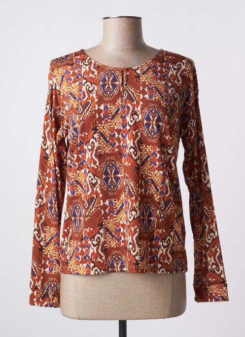 T-shirt manches longues manches longues marron DIANE LAURY femme