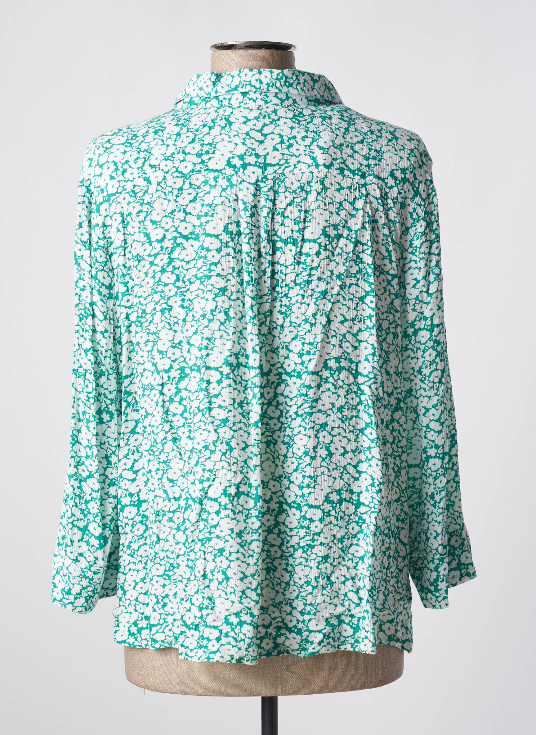 Chemisier Topshop Taille 8 - Vert, Bordure Dentelle Florale, Sans Manches, Occasion Très Bon état