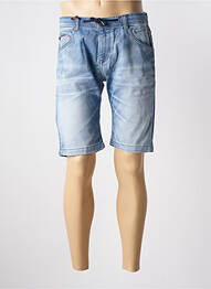 Bermuda coupe droite taille normale bleu DONOVAN homme