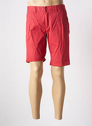 Bermuda coupe droite taille normale rouge TEDDY SMITH homme