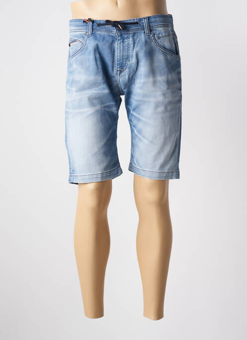 Bermuda coupe droite taille normale bleu DONOVAN homme