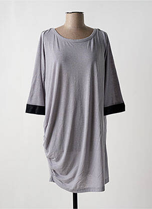 Robe courte manches 3/4 manches 3/4 gris BLEND SHE femme