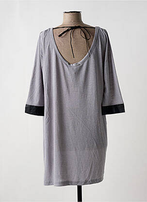 Robe courte coupe fluide manches 3/4 gris BLEND SHE femme