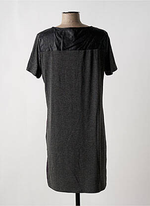 Robe mi-longue manches courtes manches courtes gris YUMI femme