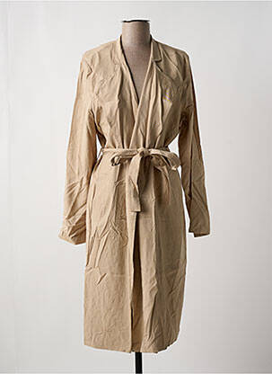 Trench tissage popeline sans capuche beige GRACE & MILA femme