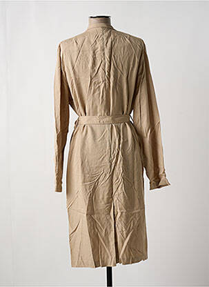 Trench tissage popeline sans capuche beige GRACE & MILA femme