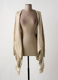Gilet manches longues maille tricot beige DN.SIXTY SEVEN femme