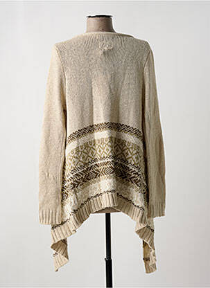 Gilet manches longues maille tricot beige DN.SIXTY SEVEN femme