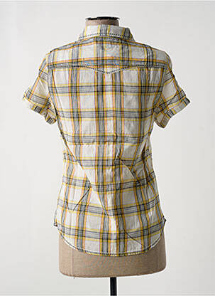 Chemisier coupe cintrée manches courtes jaune WRANGLER femme