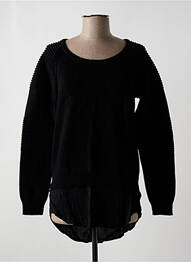 Pull resserrée sur le bas manches longues noir 2 TWO femme