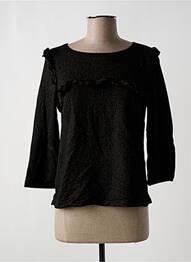 Top stretch manches 3/4 noir LA FEE MARABOUTEE femme