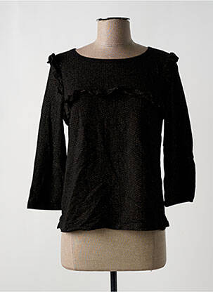 Top stretch manches 3/4 noir LA FEE MARABOUTEE femme