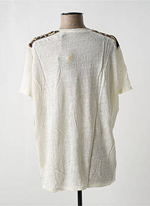 Top coupe fluide manches courtes beige SCOTCH & SODA femme