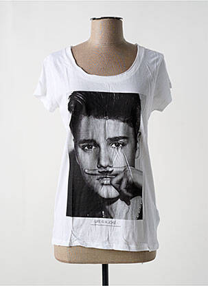 T-shirt imprimé fantaisie manches courtes blanc ELEVEN PARIS femme