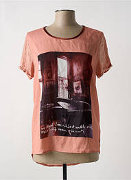 Top imprimé fantaisie manches courtes orange MAISON SCOTCH femme