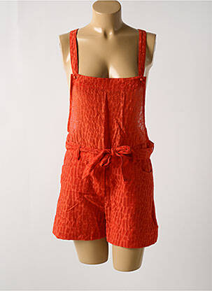 Combishort col carré fines bretelles orange SESSUN femme