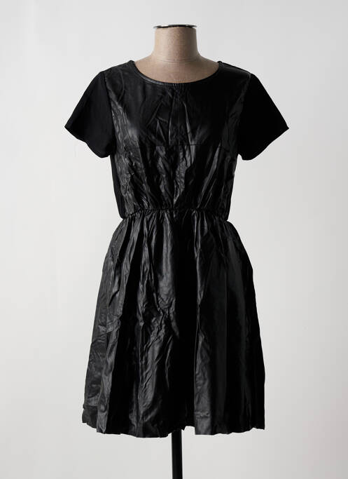 Robe mi-longue manches courtes manches courtes noir REDSOUL femme