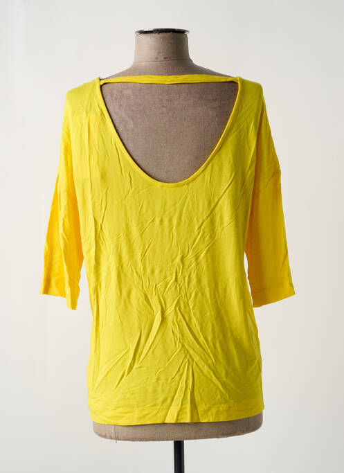 Top tissage jersey manches 3/4 jaune ARMEDANGELS femme