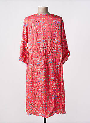 Robe mi-longue manches 3/4 manches 3/4 rose BLEU TANGO femme