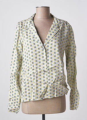 Chemisier coupe cintrée manches longues vert THINKING MU femme