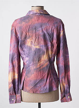 Chemisier coupe cintrée manches longues violet LUNA SORETI femme