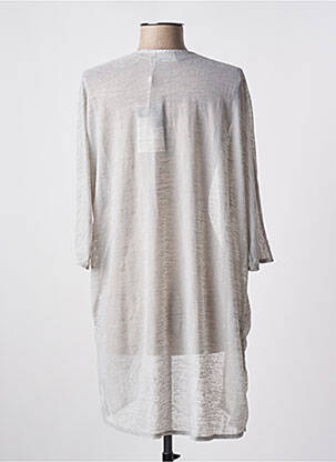 Gilet manches longues manches 3/4 gris ICHI femme