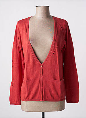 Gilet manches longues coupe cintrée orange LES ESSENTIELS BY MARIE SIXTINE femme