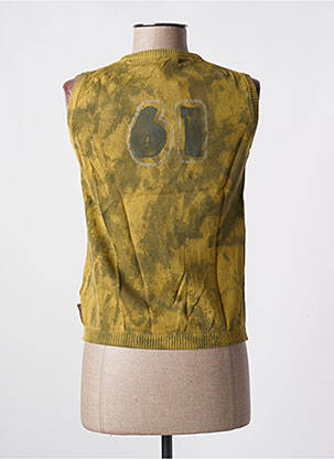 Pull stretch sans manche vert TEDDY SMITH femme