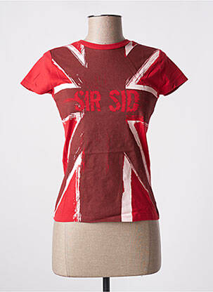 T-shirt sérigraphie manches courtes rouge SIR SID femme