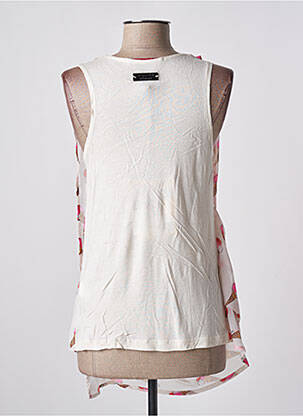 Tunique sans manche tissage crêpe rose ANDY WARHOL BY PEPE JEANS femme