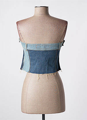 Top col carré sans manche bleu FREEMAN T.PORTER femme