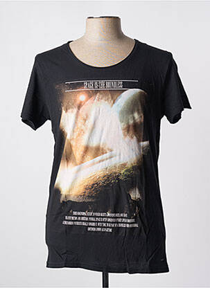 T-shirt coupe cintrée manches courtes noir SOLID homme