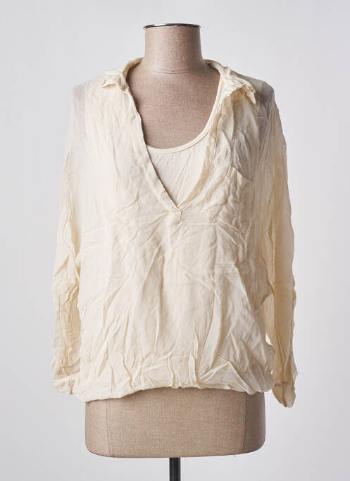 Blouse beige LA FEE MARABOUTEE pour femme