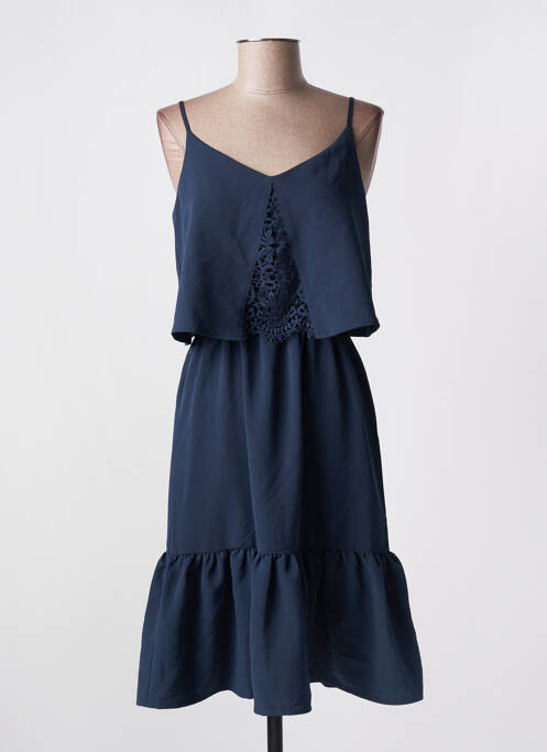 Robe mi-longue bleu ICHI pour femme