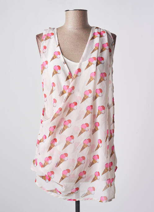 Tunique sans manche rose ANDY WARHOL BY PEPE JEANS pour femme