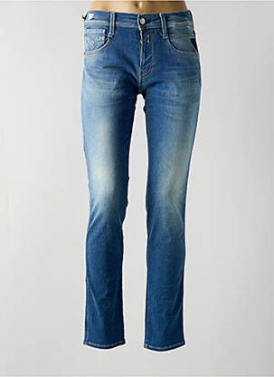 Jeans coupe slim tissage brut taille normale bleu REPLAY femme