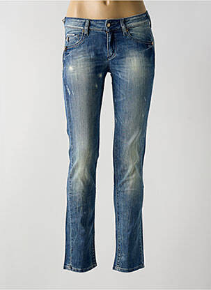 Jeans coupe slim tissage brut taille normale bleu TAKE TWO femme